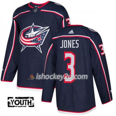 Børn NHL Blue Jackets Trøje Seth Jones 3 Adidas 2017-2018 Marine Blå Authentic